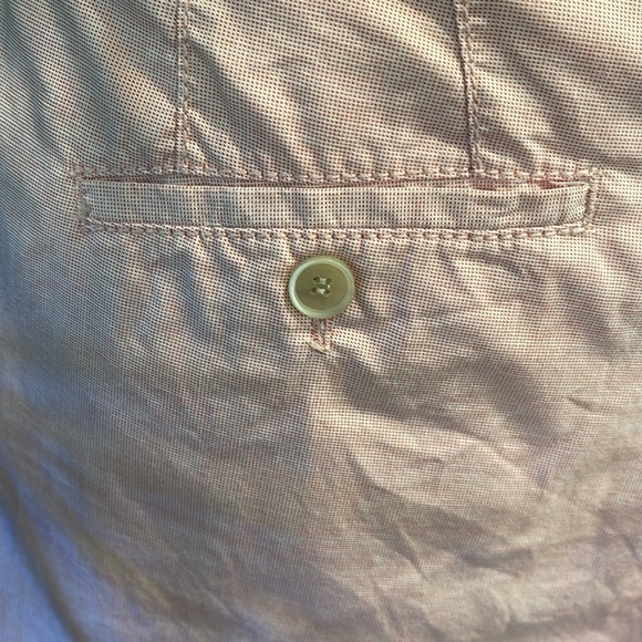 Sz 32 Brax Mia Turn Up peachy pink micro checked straight  leg zippered pants - Picture 5 of 16